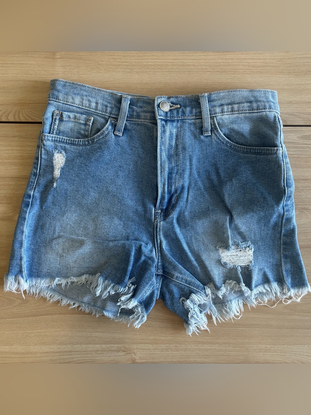 Just Black Denim High Rise Distressed Cut-Off Jean Shorts - Size 27